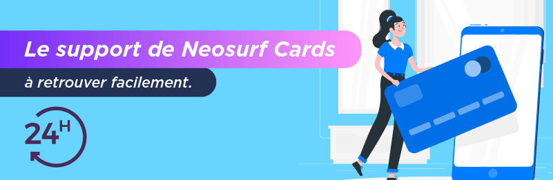 Téléphone direct de la société Neosurf Cards