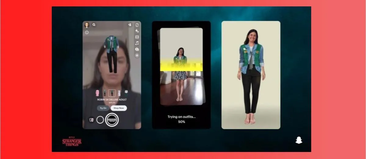 Snapchat a déjà des filtres pour tester la coupe de vos vêtements