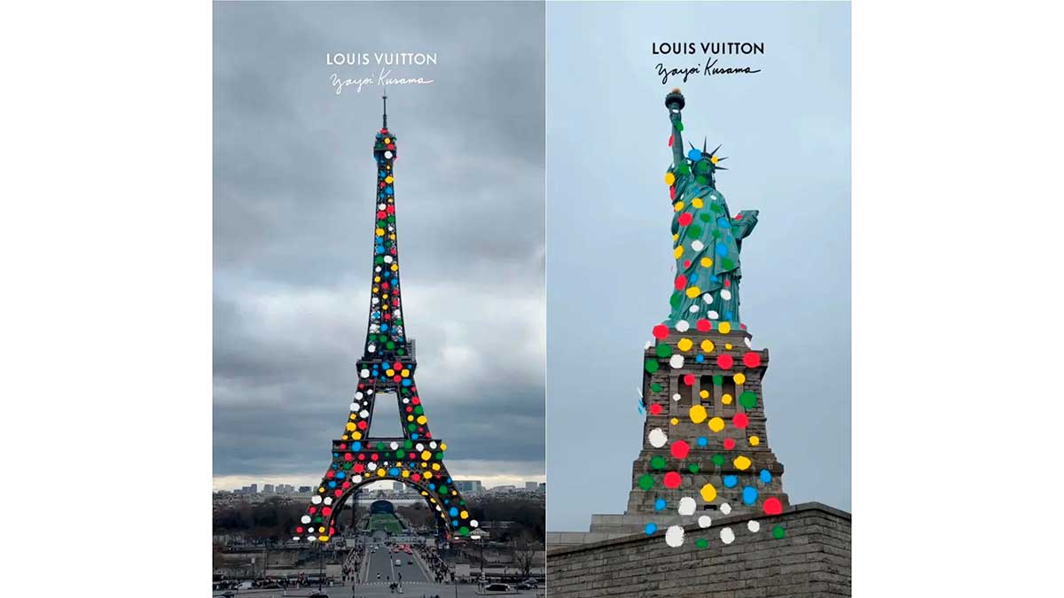 Les monuments du monde entier se colorent grâce à Louis Vuitton, Yayoi Kusama et Snapchat